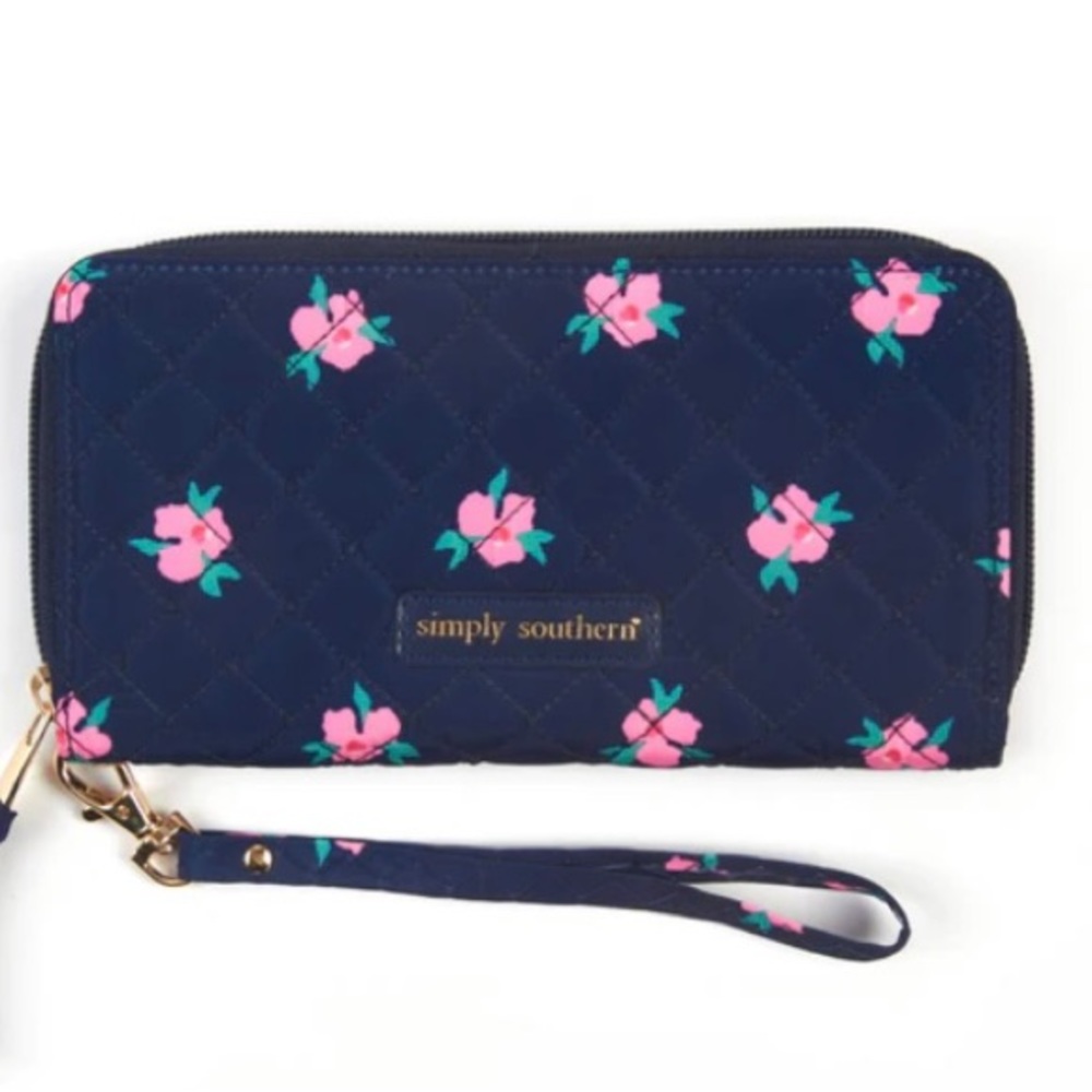 QUILTED WRISTLET PHONE WALLET - ROSE - BY SIMPLY SOUTHERN